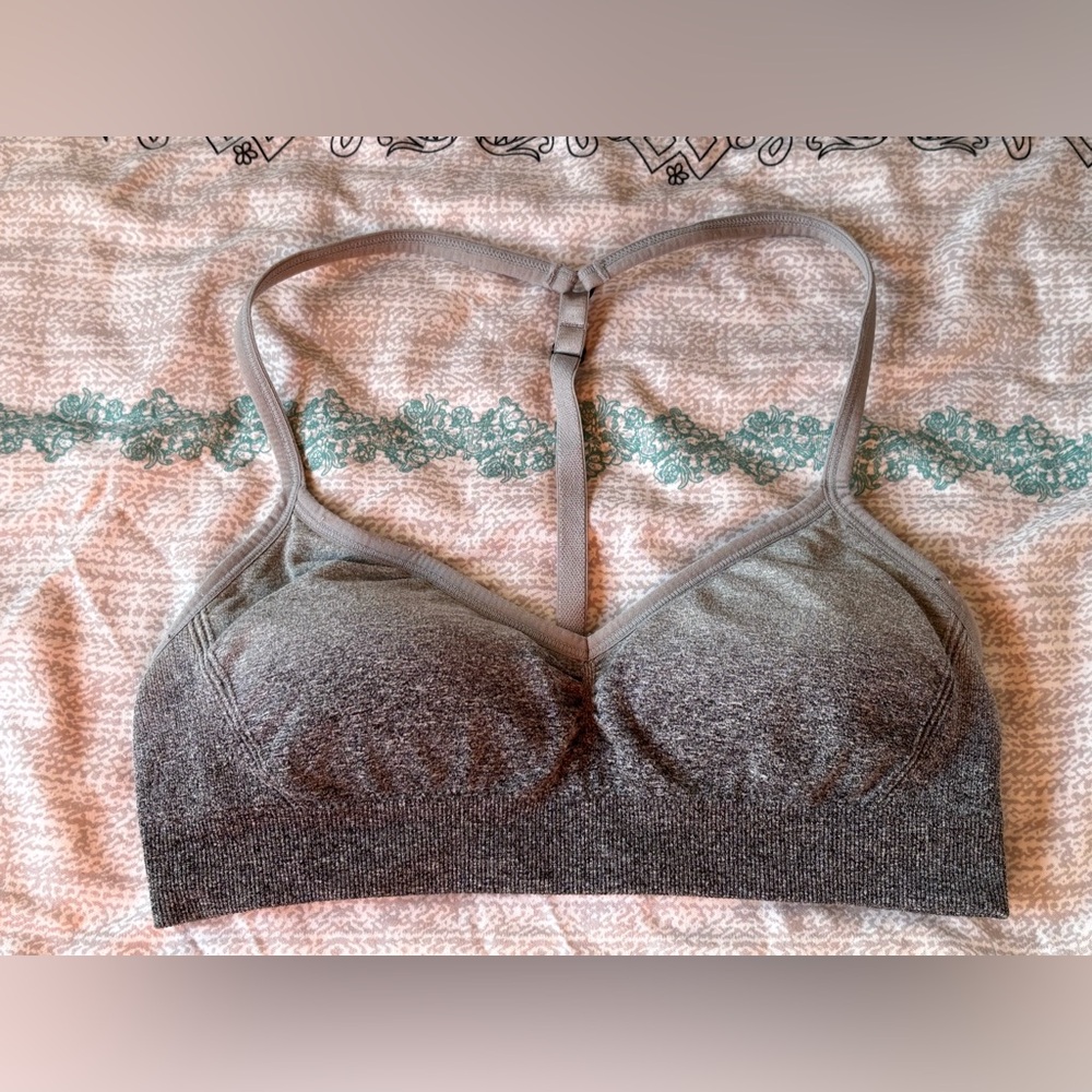 Aerie Heather Gray Racerback Sports Bra